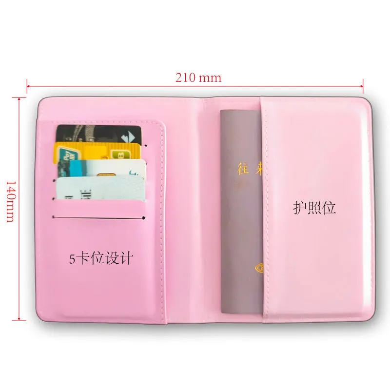 Hello Kitty Anime Kawaii pasaporte titular moda Pu cuero cubierta protectora de documentos mujeres cartera regalos funda de tarjeta antimagnética