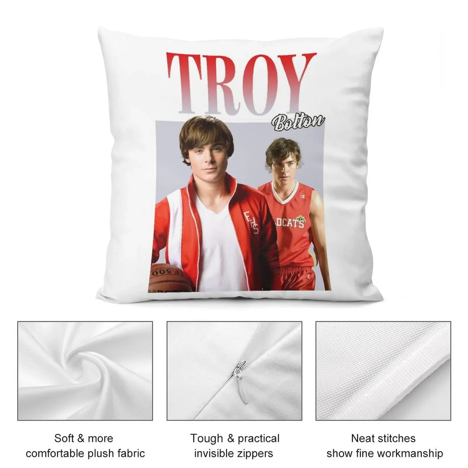 Troy Bolton Throw Pillow Cushion Cover Luxury Decorative Sofa Cushions Couch Cushions covers for pillows pillow