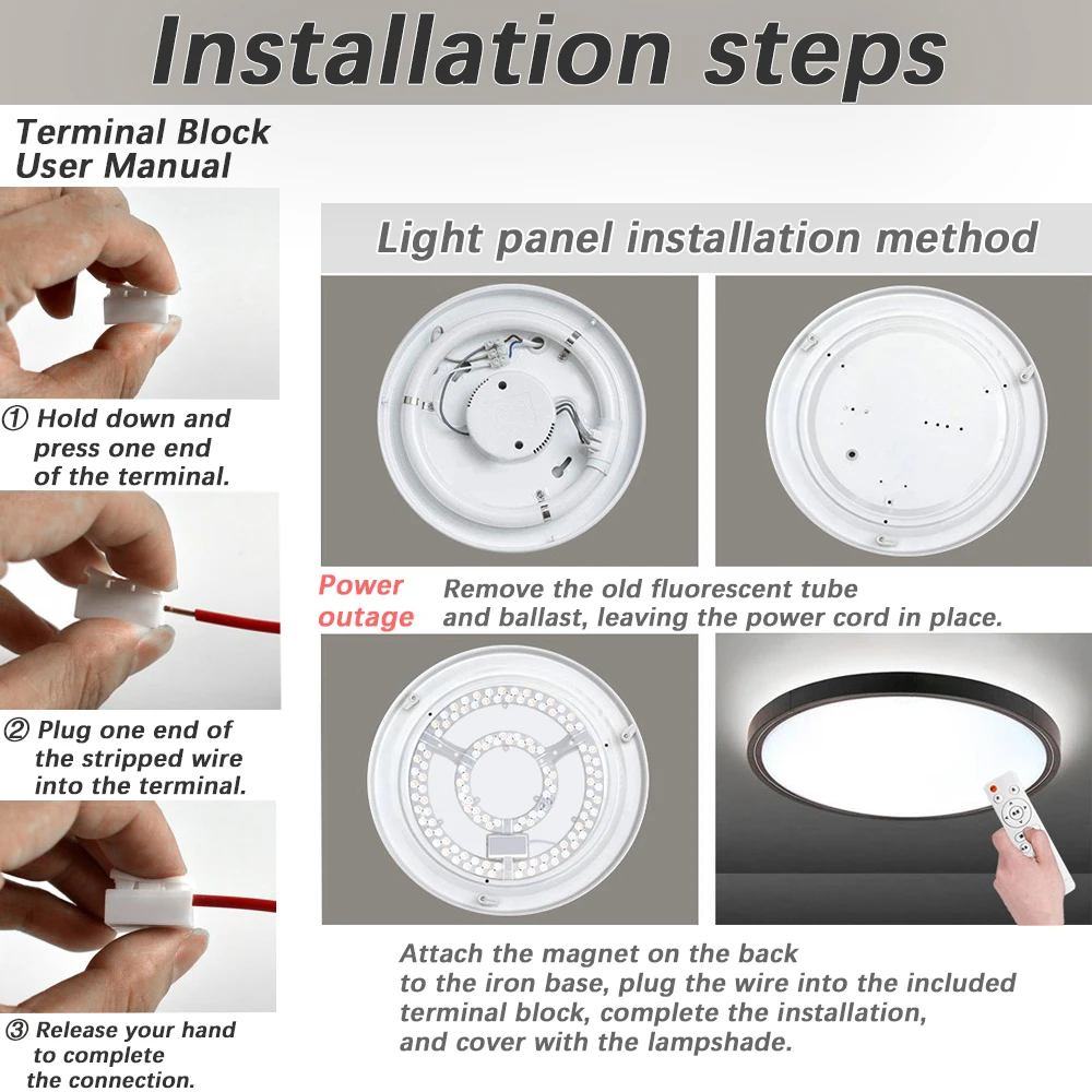 LED Ceiling Light Replacement Module 220V LED Panel Round LED Light Board Module Suitable for Ceiling Lights and Fan Lights