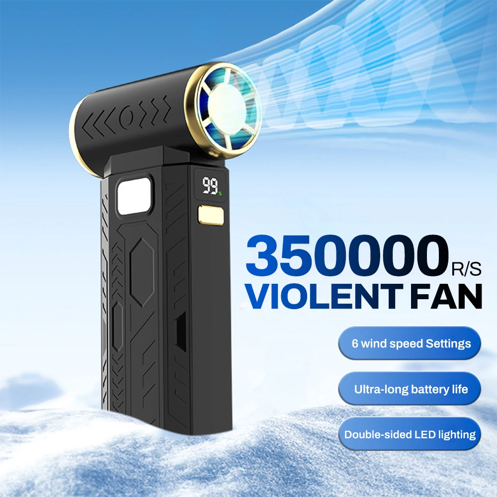 

Turbo Fan Rechargeable Blower 350000RPM Brushless Air Blower Turbo Jet Fan Portable Dust Blower Electric Dryer Outdoor Home Use