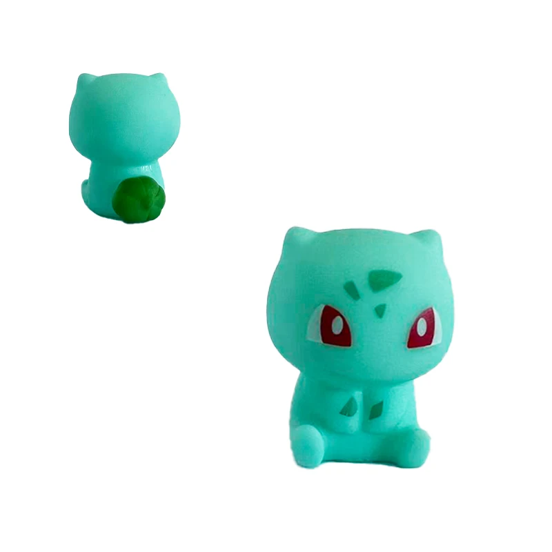 6Pcs Pokemon Bath Toys Pikachu Bulbasaur Charmander Squirtle Eevee Snorlax Squeaky Rubber Doll Baby Shower Play Figure Kids Gift view 6