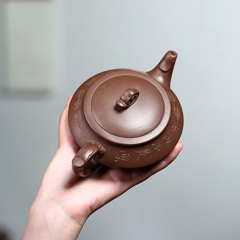 

High Quality Yixing Handmade Clay Teapot Tea Set Ore Purple Han Yun Pot Household Kung Fu in Stock