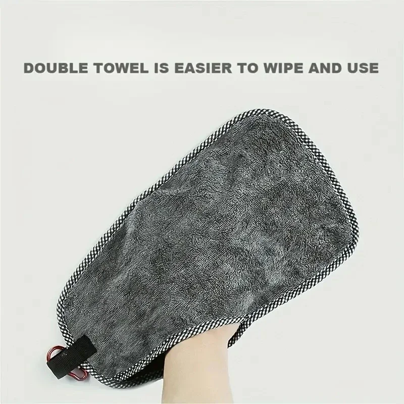 Fishing towel double-layer thickened sweat wiping rock fishing catch fish non stick bait fishing accessories 1PC