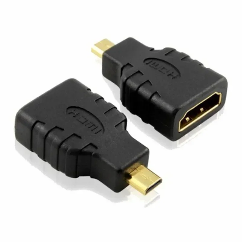 

1/2Pcs D to A HD Connector Converter Adapter for Xbox 360 for PS3 HDTV L19 Micro HDMI-compatible Male to HD Female Adapter Type