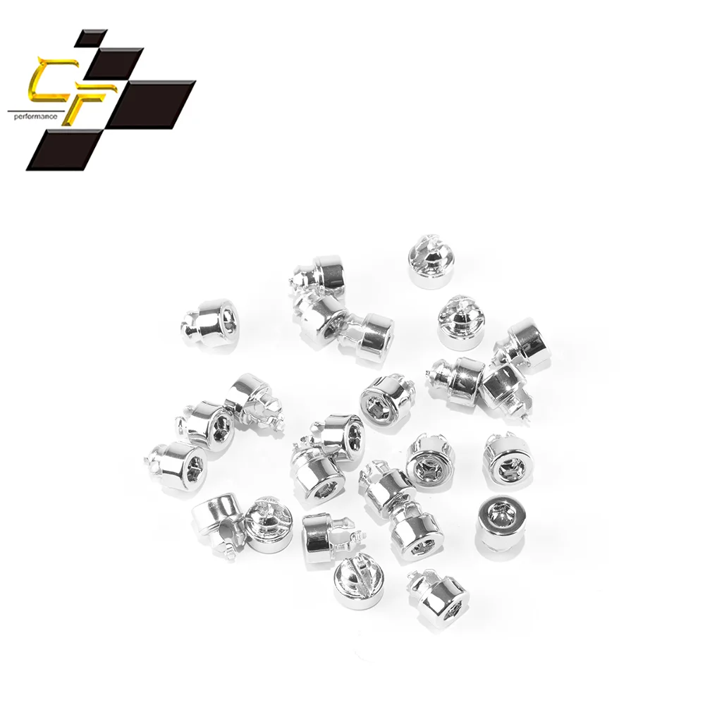 

CF Performance 100 pcs Car Wheel Nut Caps Pieces Protection Covers Exterior Decoration Screw Cover Wheel Nuts Covers Accessories