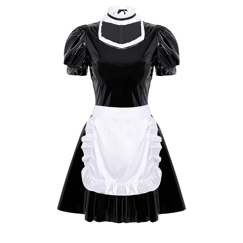 Niedliche Lolita-Dienstmädchen-Kostüme für Damen, Französische Dienstmädchen-Kostüme, Anime-Cosplay, Kellnerin-Party-Bühnen-Nachtclub-Auftrittskleider 2026 – Detail 7