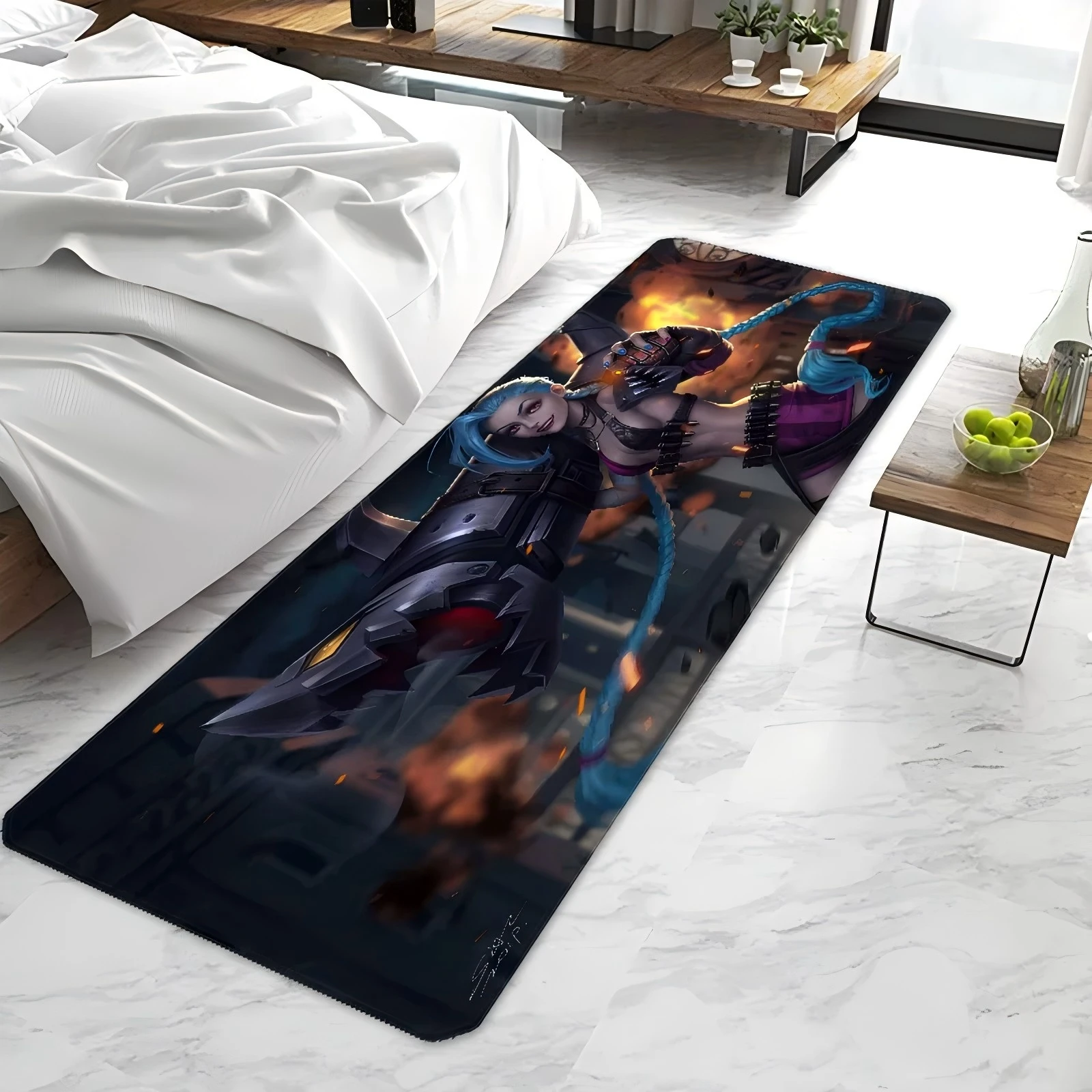 

League of Legends Jinxs Door Mat Entrance Doormat Non-slip Washable Kitchen Carpet Living Room Hallway Rugs Door Mats Bathroom