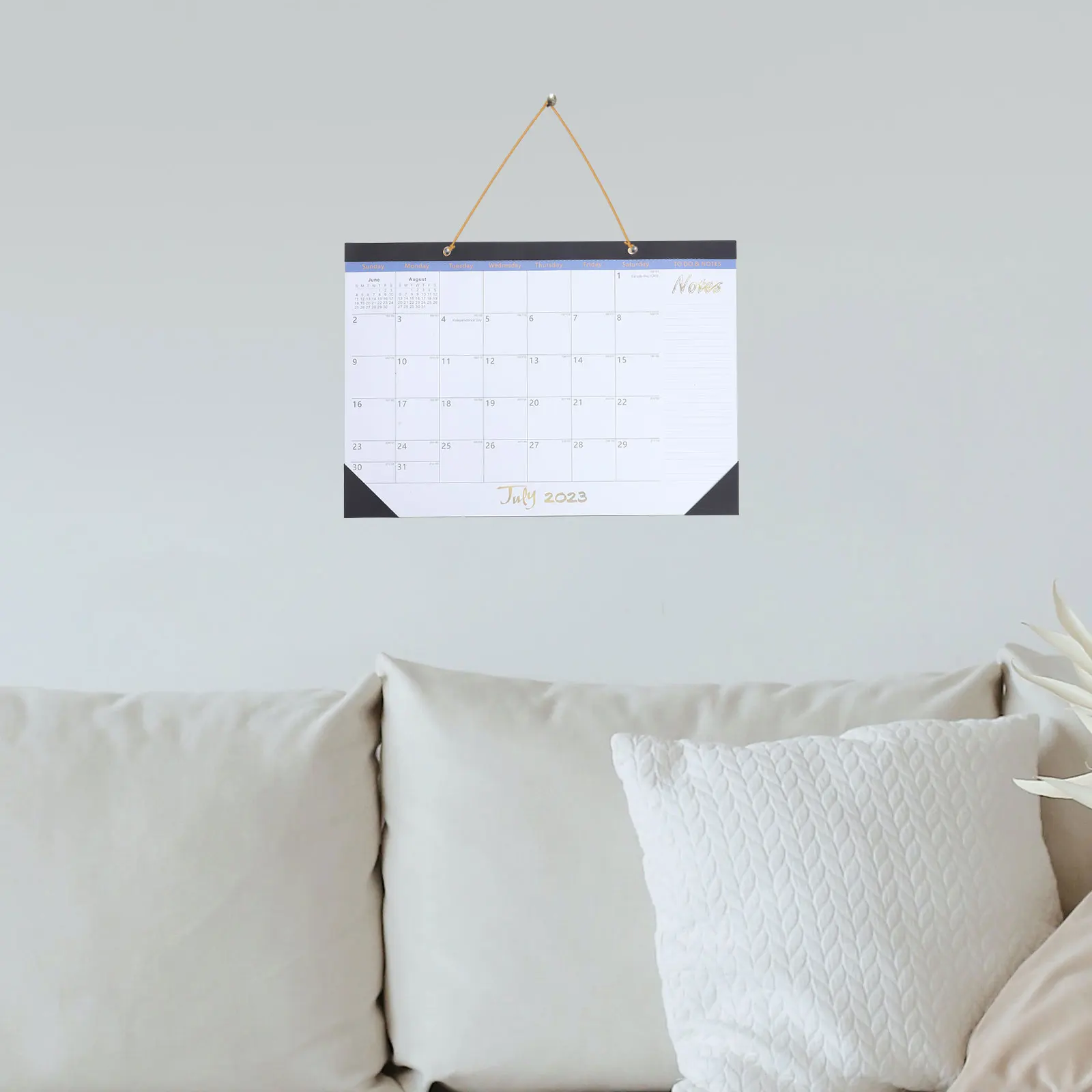 

Mini Wall 2024 Large Hanging Art Sturdy Monthly Countdown Calendar for Home Office Family Use Smooth Surface for Friends