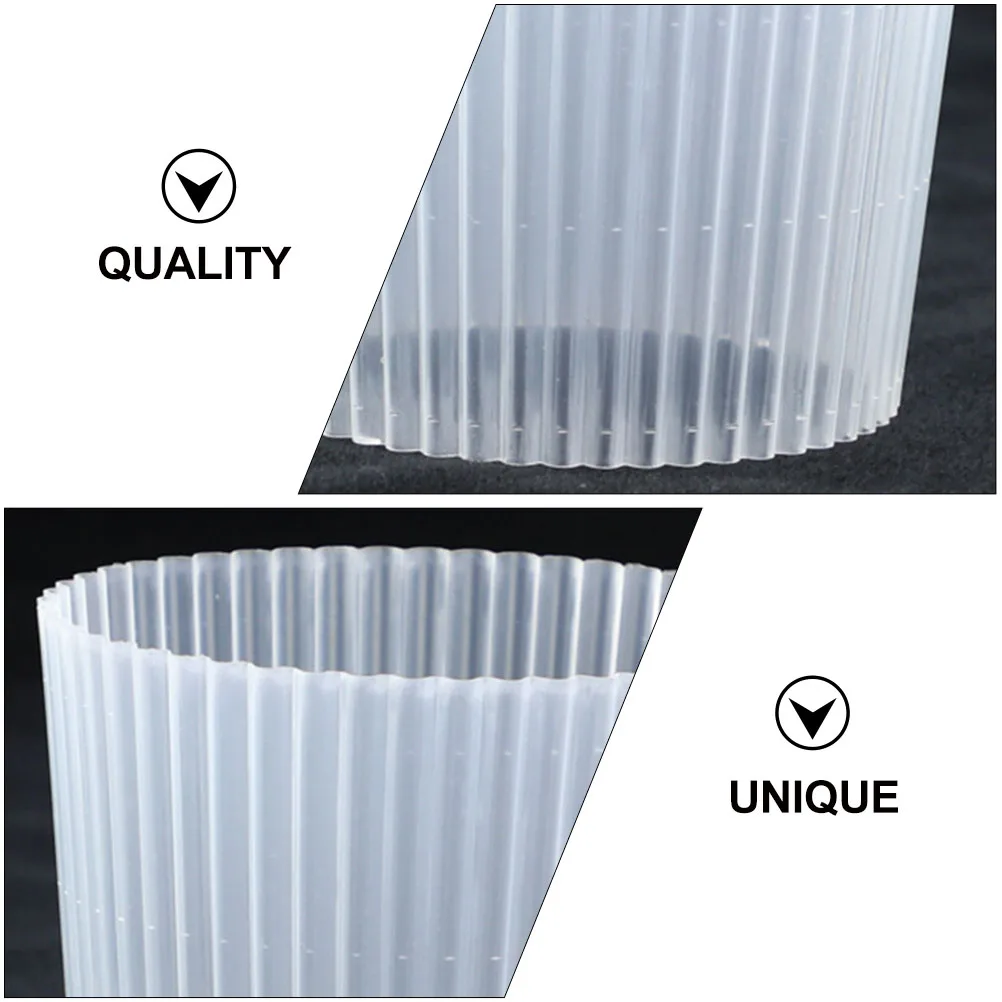 

100pcs Milk Tea Cup Sleeve Set Bottle Covers Anti-Scald Heat Insulation Cup Sleeves Cold Preservation Plastic Holder Disposable