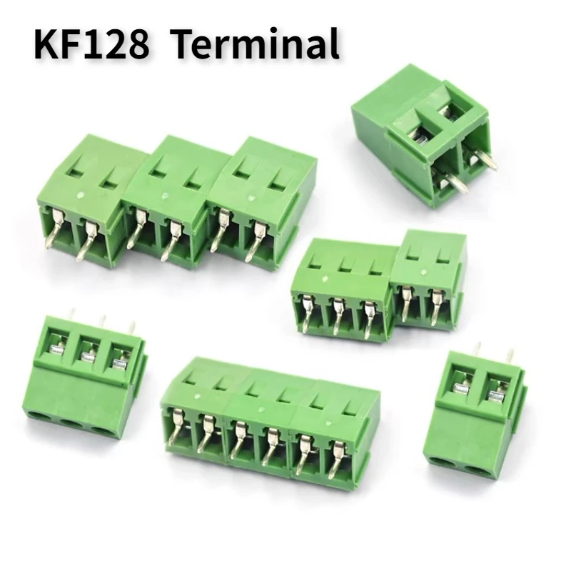 10PCS DG/KF128 5.0mm/5.08 PCB Screw Terminal Block Connector 2Pin Terminals 380V 10A