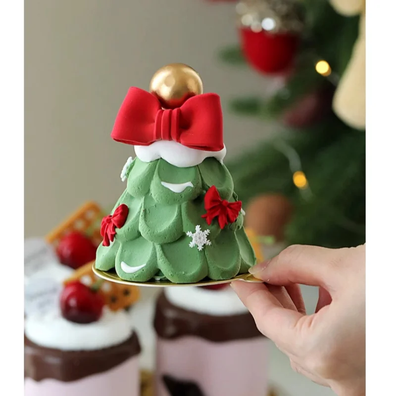 عيد الميلاد وهمية كعكة محاكاة شجرة عيد الميلاد كعكة نموذج الحلويات الحلي مخبز نافذة عرض الدعائم زينة عيد الميلاد