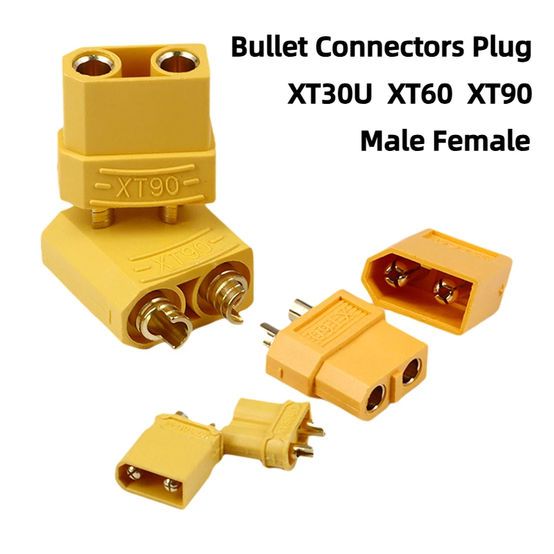 

XT30U XT60 XT90 Male Female Bullet Connectors Plug Welding Terminal Suit RC Lithium Polymer Battery Model Aircraft Accessories