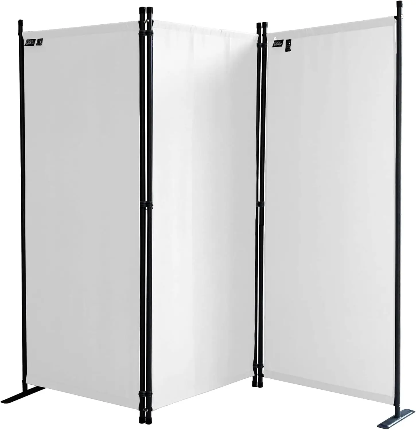 

67"W x 65"H White Folding Privacy Screen, 3-Panel Portable Room Divider for Indoor & Outdoor Use