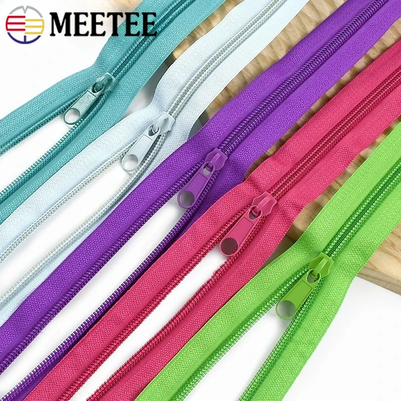 

10-50M 3# 5# Nylon Zipper with Zip Sliders Clothing Zips At The Meter Backpack Replace Zippers Repair Kit DIY Sewing Accessories