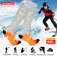 Heated Socks Rechargeable 5000mah Electric Heated Skiing Socks Outdoor Sports Foot Warmer Winter Thermal Socks