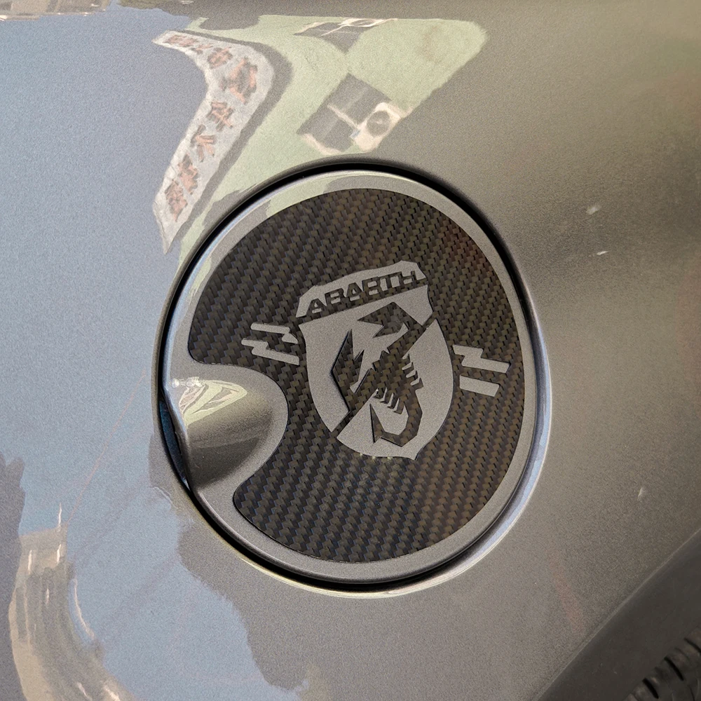 High Quality Genuine Carbon Fiber Material Fuel Tank Cover Exterior Petrol Cap Glossy And Matt Twill For Fiat Abarth 500 595 695