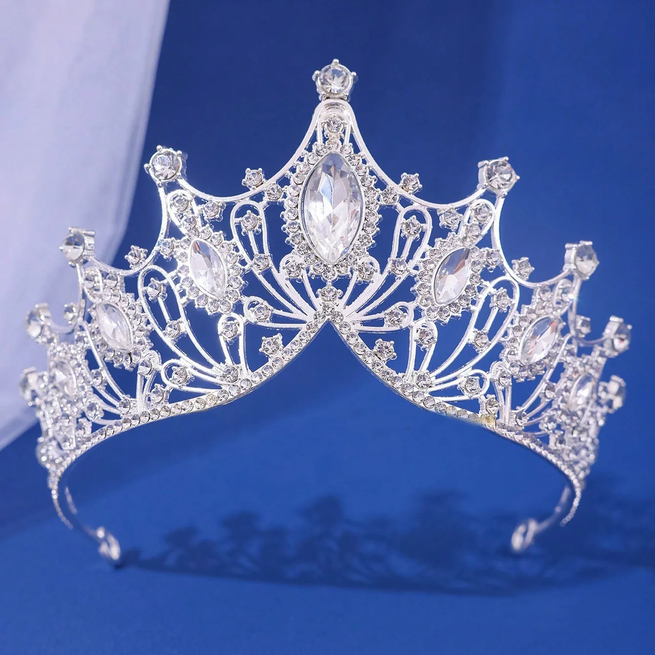 Couronne de Patients Baroque Vintage, Princesse, Reine, Vêtements de Sauna, Diadème en Clip pour Femmes, Couronne de Mariage, Accessoires de Cheveux, Bijoux