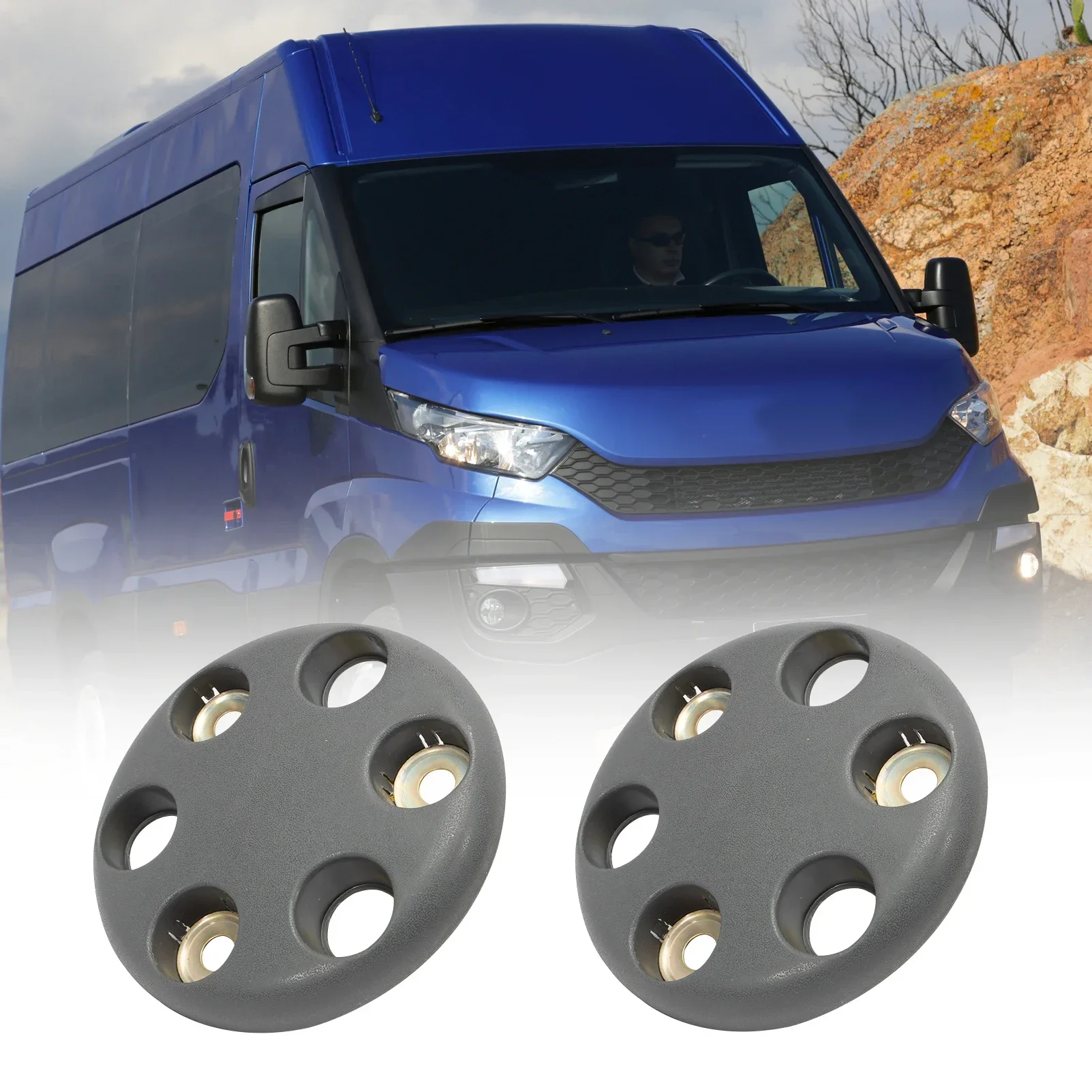 1 par de capa de cubo de roda para Iveco Daily III/IV 1999 -2013 Acessórios para carro 93824452