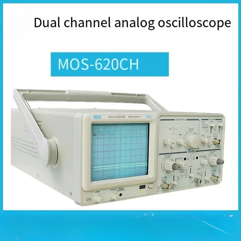 Osciloscopio analógico de doble traza Mos620ch, en Stock, ancho de banda analógico de dos canales, 20mhz40MB