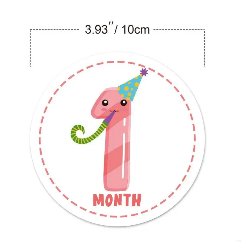 12 PCS Baby Monthly Milestone Stickers حديثي الولادة شارات البطن