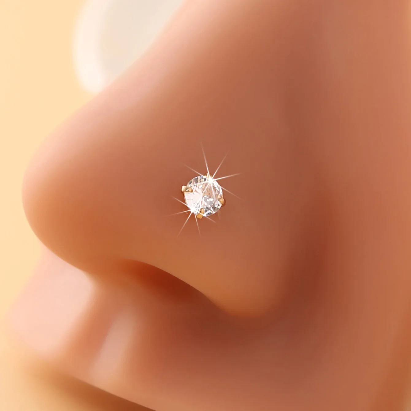 

Странные бриллиантовые встроенные шпильки для носа iny, искусственный цирконий, персональные женские украшения, новый тренд, сплав Inlai...