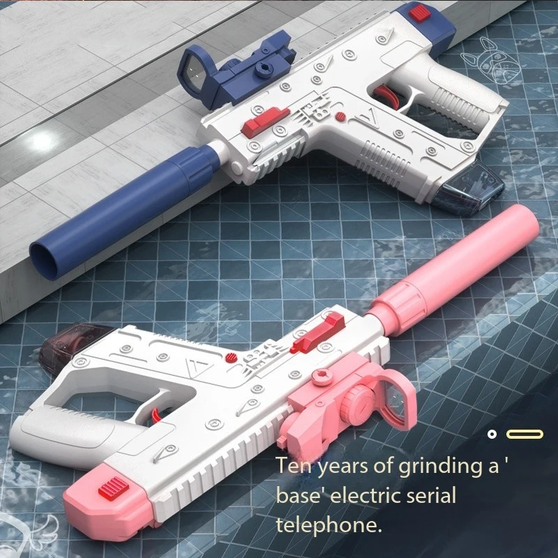 Pistolet à eau électrique entièrement automatique, divertissement d'été en plein air, plage, piscine, jouet de tir à haute pression, cadeaux pour enfants et adultes