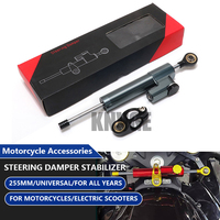 255MM Universal Motorcycle Steering Damper Stabilizer for YAMAHA HONDA KAWASAKI SUZUKI DUCATI BMW Electric Scooter