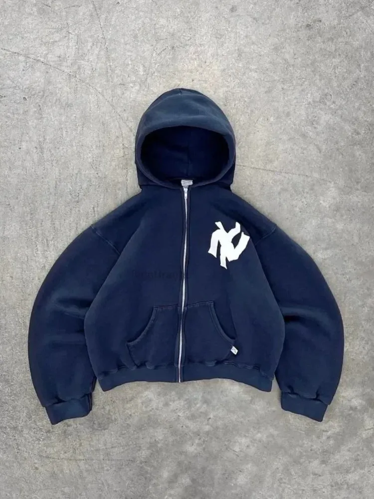 Retro Hoodie Pullover Sweatshirt Y2K Streetwear New Harajuku Hip Hop Letter Pattern High Quality Hoodie Women's Clothing bluza