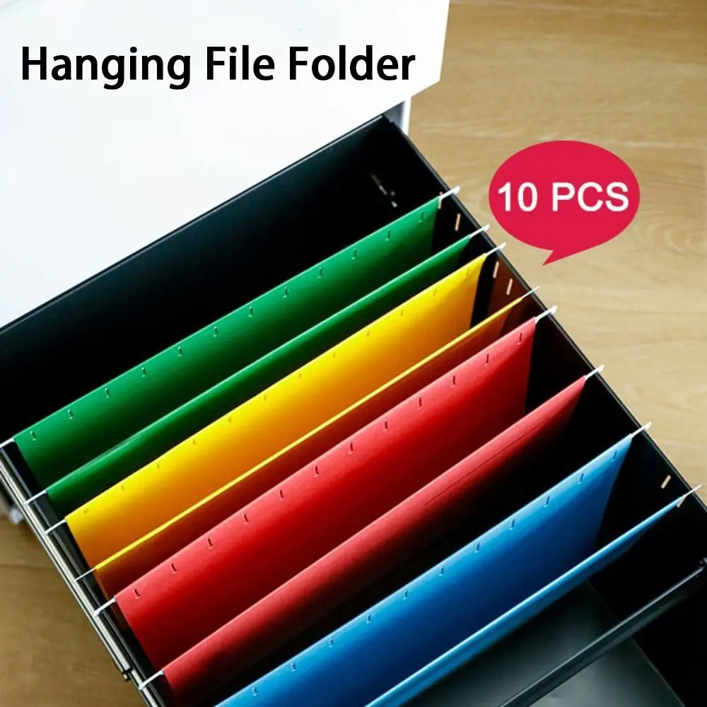10PCS A4 Hanging File Folder Letter Size Paper Hanging File Organizer Portable Large Capacity Hanging Document Clip Home
