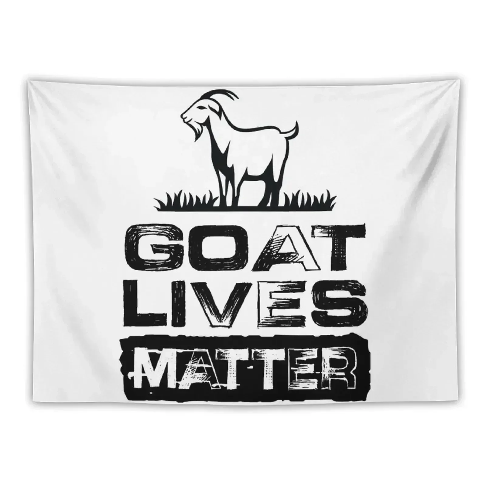 Goat Lives Matter Funny Goat Animal Lover Gift Tapestry Mushroom Wall Hanging Decoration Aesthetic House Decor Tapestry