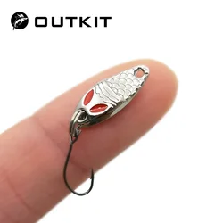 NEW Mini fishing Lure 1g2g3.5g spoon metal lures Spinnerbait Minnow small fish Single Hook jig Stream Trout baits pesca hot