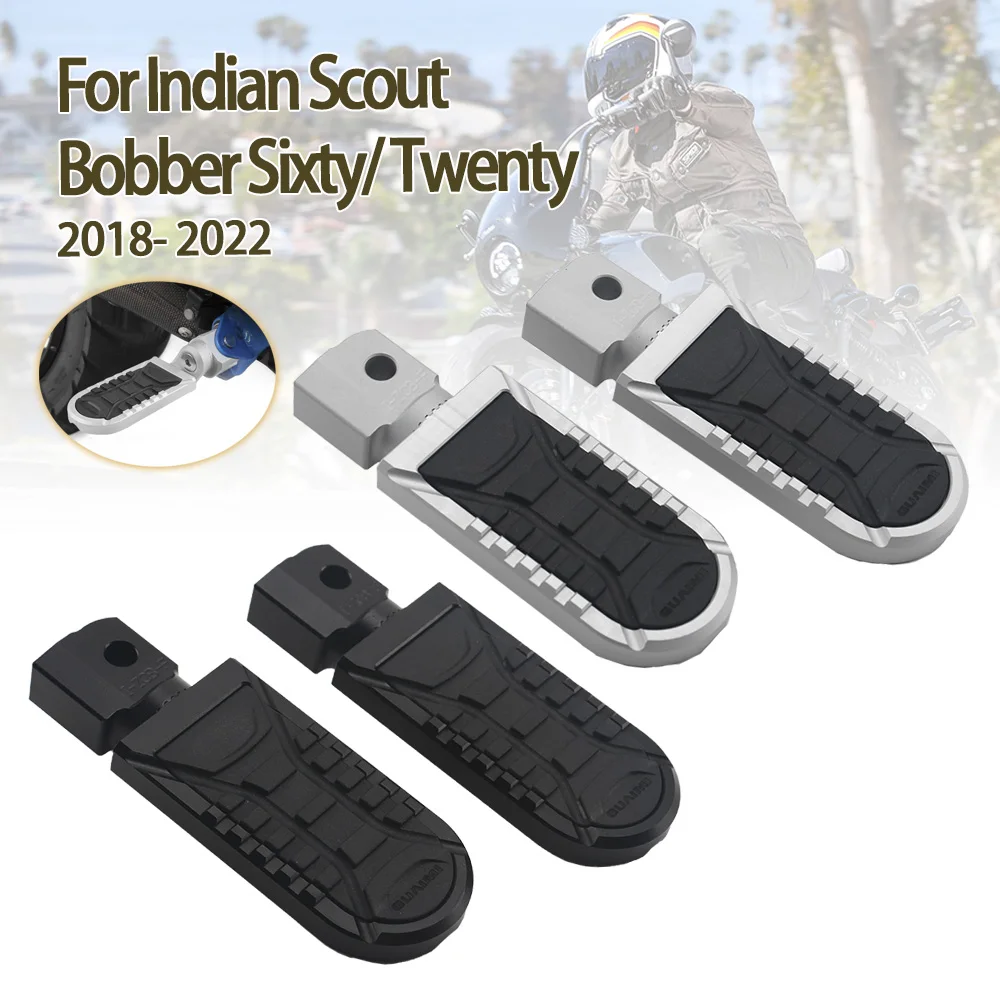 For Indian Scout Bobber Twenty Sixty ABS Motorcycle Front Footrest 360 Degree Adjustable Foot Pegs Rotatable FootPegs Rest