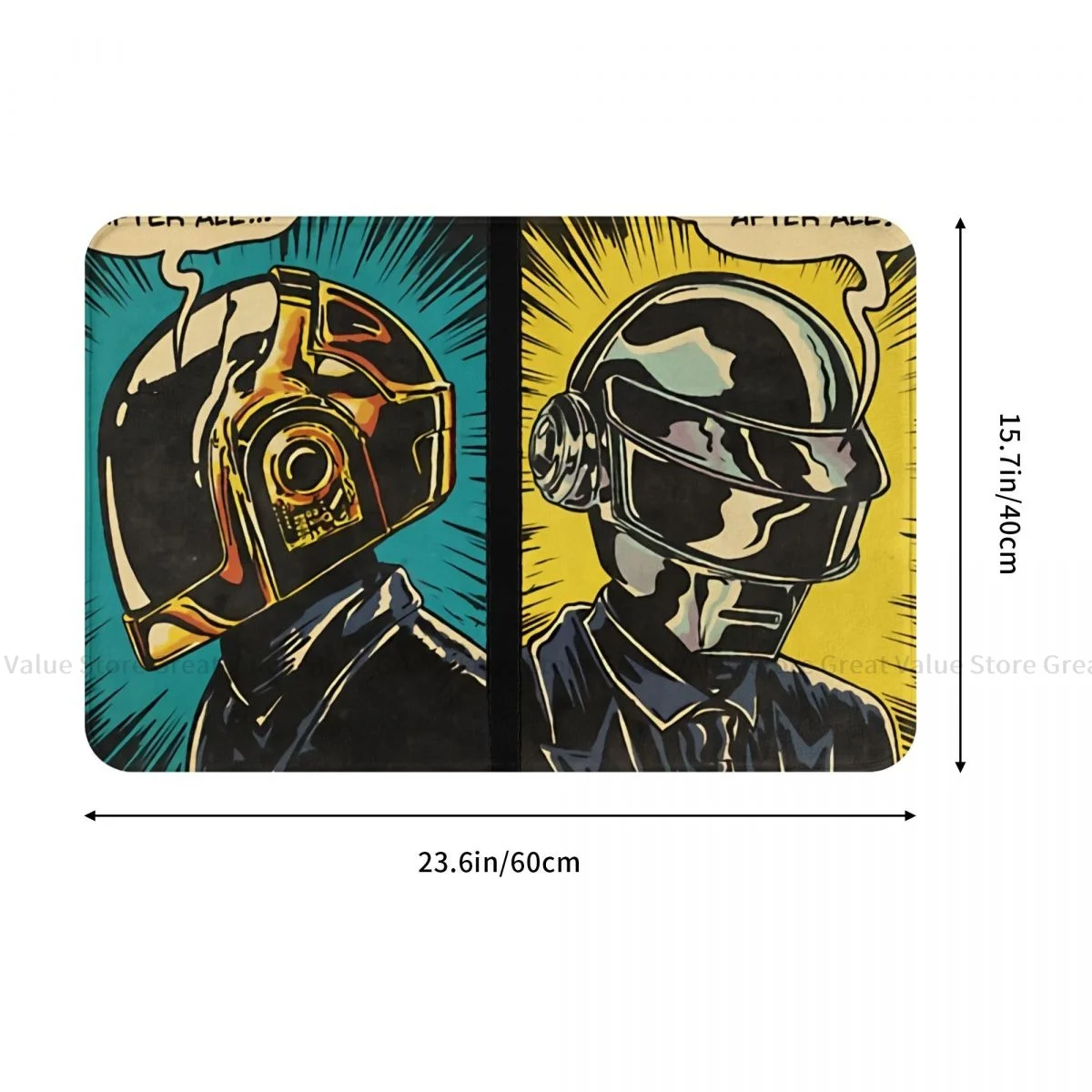 Daft Punk Rock Band Bathroom Mat Human After All Doormat Living Room Carpet Balcony Rug Home Decoration