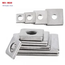 Square Plate Washers M3 M4 M5 M6 M8 M10 M12 M14 M16 M18 M20 304 Stainless Steel Flat Pad Spacer Gasket Square Washers