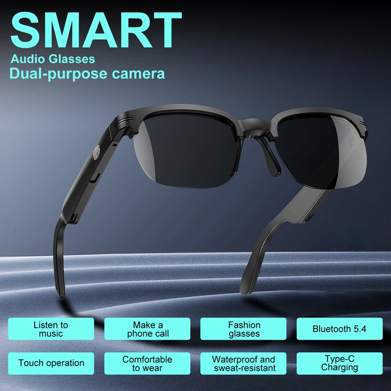 8K Smart AI Glasses 2400MP Translation Bluetooth Conversation Recording Listening To Music Insert Cards Smart Sunglasses 2026
