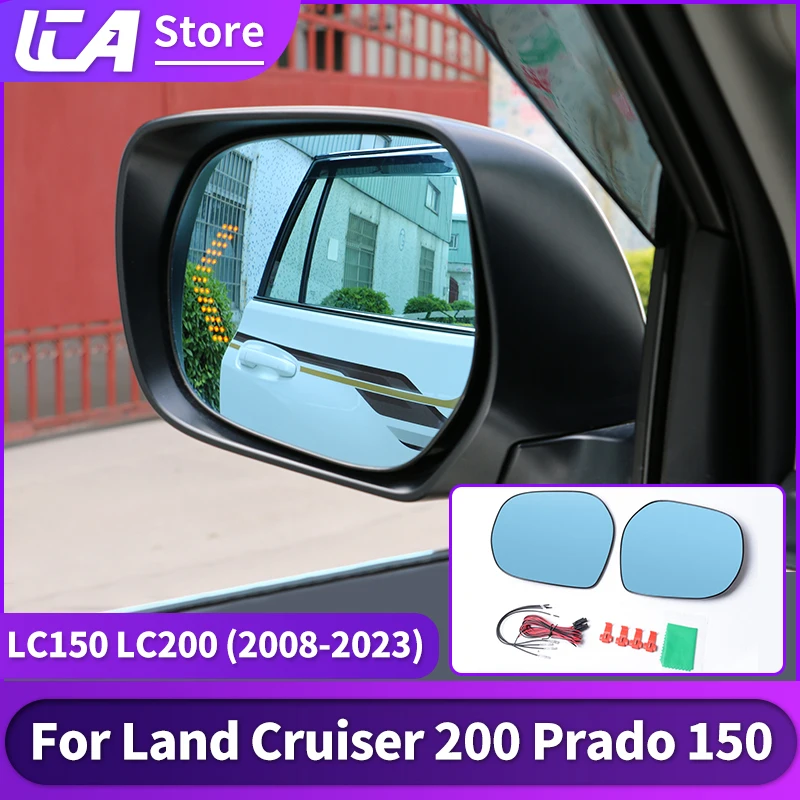 

For Toyota Land Cruiser 200 Prado 150 2008-2023 Heating Blue Light Rearview Mirror LC150 LC200 Exterior Modification Accessories