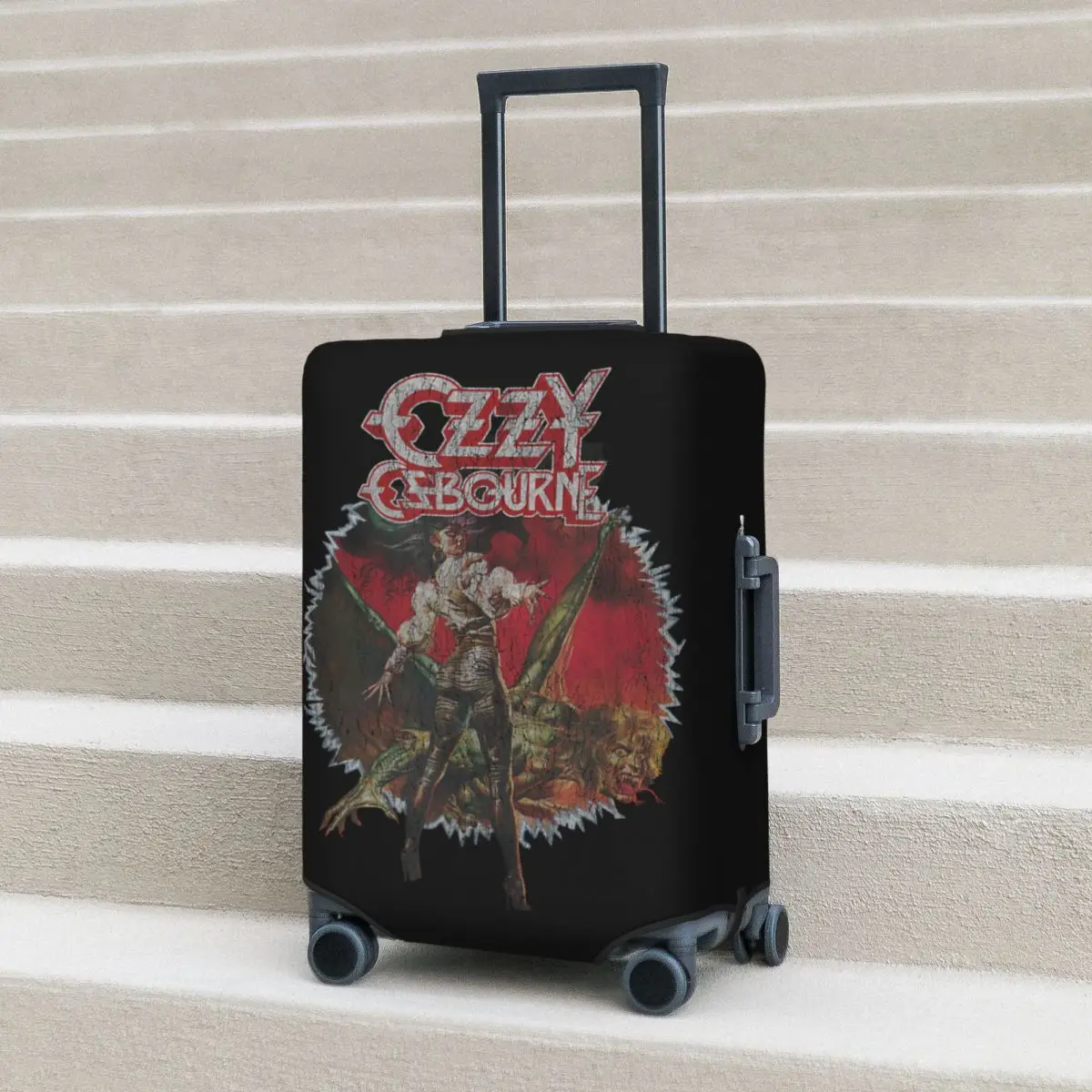 

Heavy Metal Rock Ozzy Osbourne Ultimate Sin Suitcase Cover Travel Holiday Practical Luggage Accesories Protection
