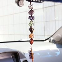 Handmade Healing Crystal Window Car Charm 7 Chakras Home Decoration Accessories Chakra Balancing Reiki Yoga Meditation Car Decor
