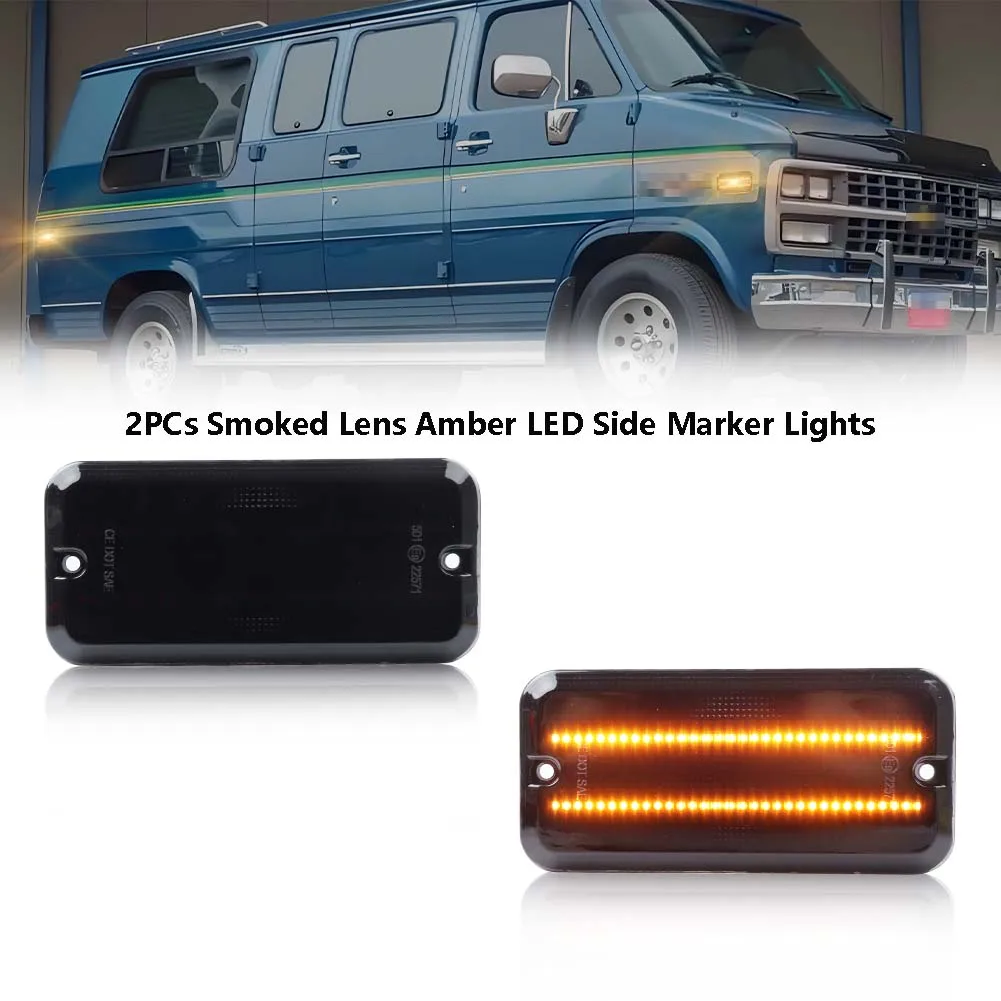 Voor/Achter Zijmarkeringslichten Richtingaanwijzers met LED Voor 1985-1995 Chevrolet G10 G20 G30 P20 P30 GMC G1500 G2500 G3500 P2500 P3500