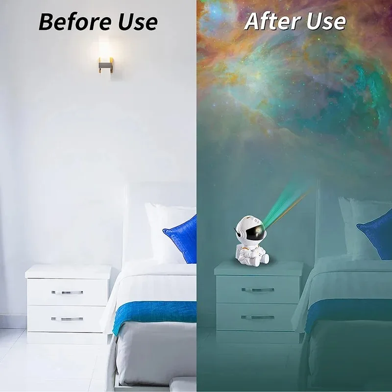 Astronauta Proiettore Luce notturna Nebulosa Galassia Stella Soffitto Galassia Luci Casa Festa Decorativa Camera da letto Bambini Regalo per bambini