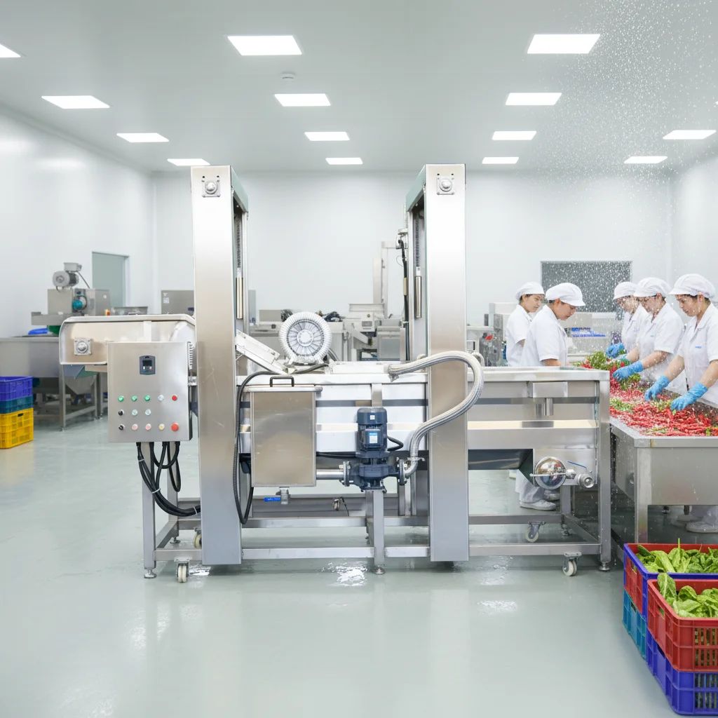 FOODLINE Factory Continuous Fruit Vegetable Washing Machine Roller Brush Clean Root Vegetables Potato Ginger Carrot Batch Gear