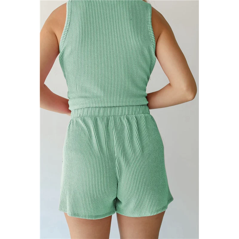 

A83F-Женские летние комплекты из двух предметов с шортами, одинаковый комплект, одежда для дома с карманами