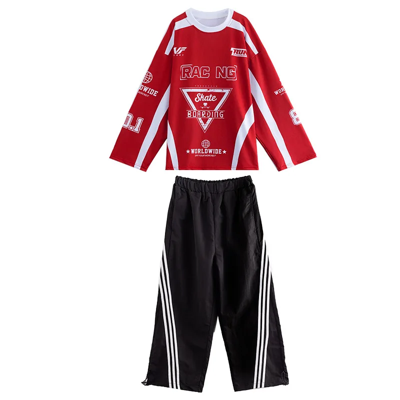 أزياء أداء هيب هوب للأولاد ، زي الصف الرياضي للطالب في اليوم ، الموضة ، العصرية ، الأطفال