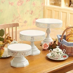 7.9 Inch Circular Aluminum Pattern Hollow Rotating Cake Decoration Rack, Cake Turntable, Rotating Cake Rack