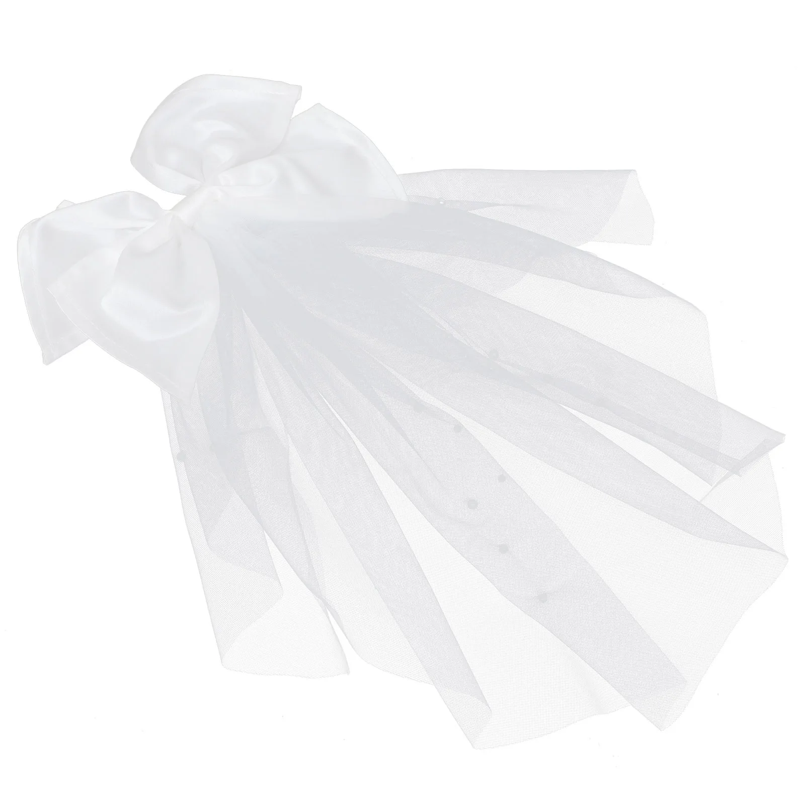 

Bride Net Yarn Headdress Bridal Bowknot Hairwear Durable Wedding Hair Decor Elegant Creative Bridal Headwear Wedding Headdress