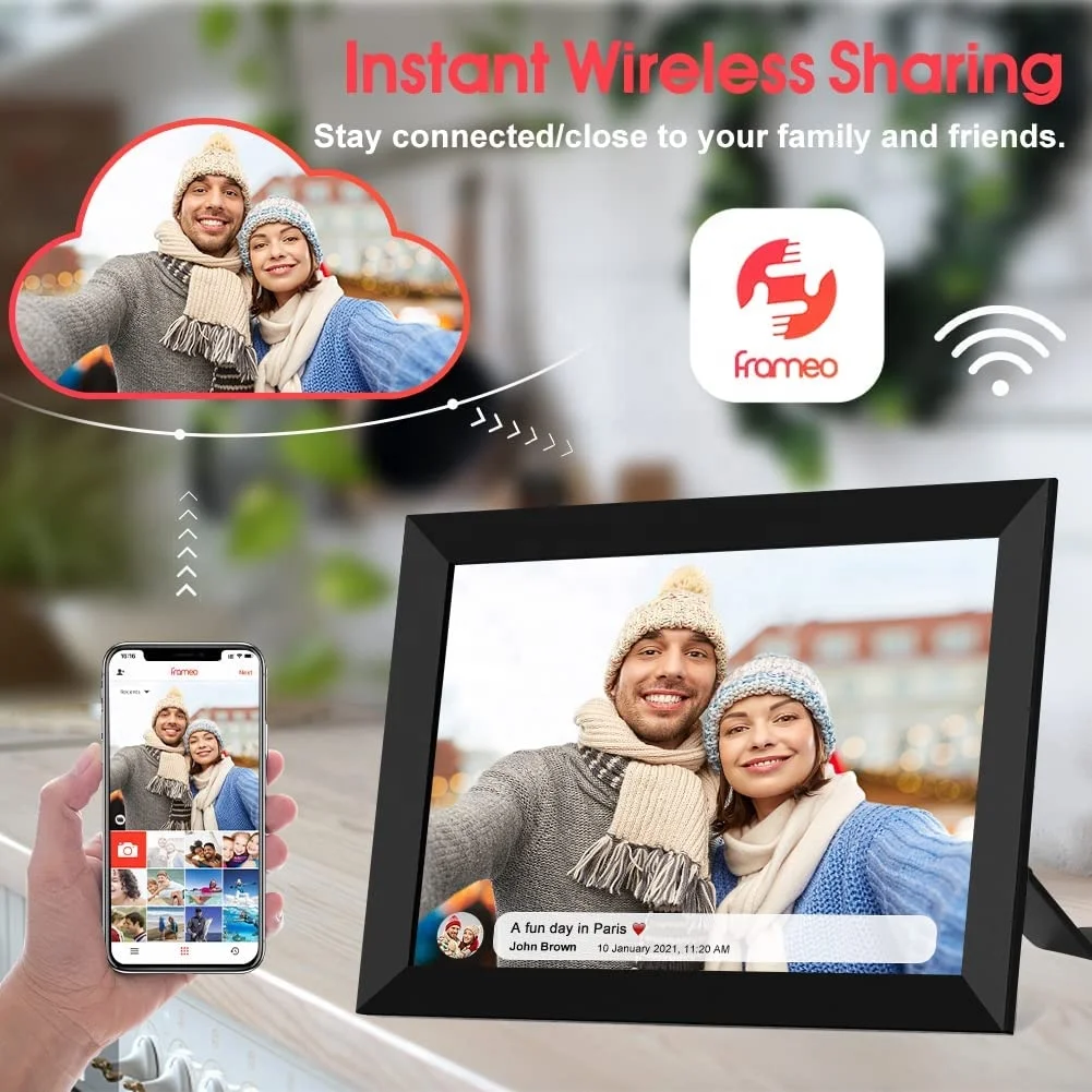 2026 WiFi Picture Frame With IPS Display Touch Screen Send Photos Or Small Videos From Anywhere In The World, Portrait & Landsca