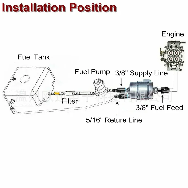 AN6-8 Fuel Distribution Pipe Connector for Automobile Modification Compatible with LS1 LS3 5/16 and 3/8 Fuel Hose for Fuel