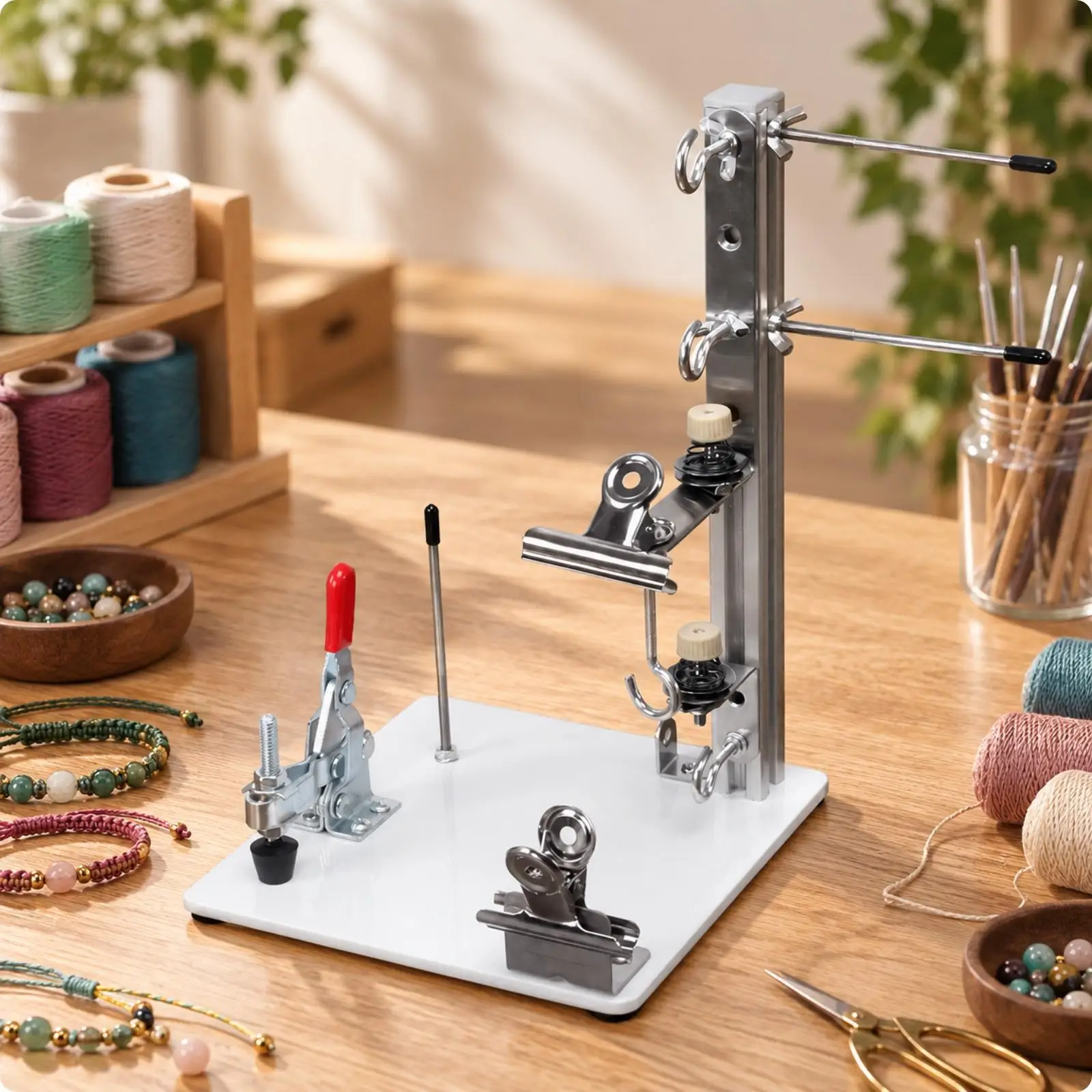 Metal Jewelry Braiding Rack Weaving Loom for Necklace Bracelet DIY Cord Winding Studio Tool