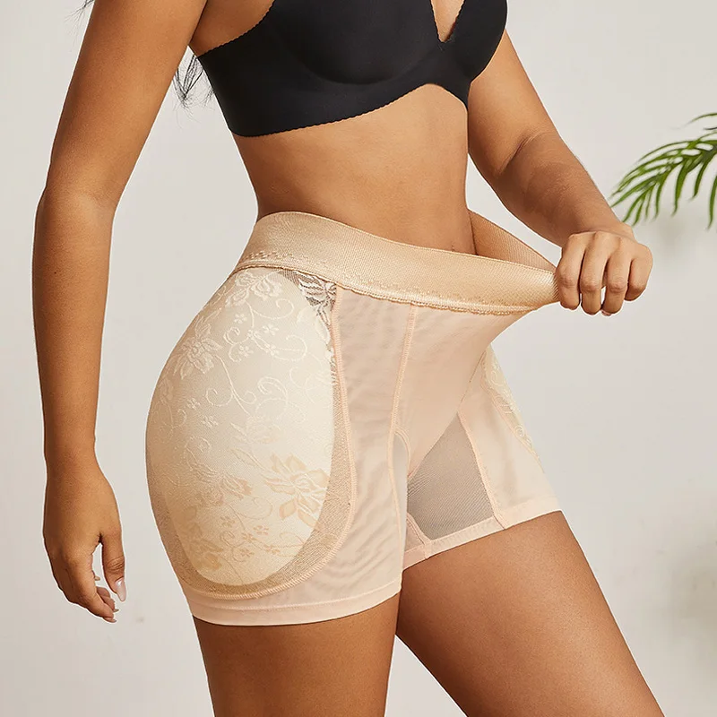 Naisstoo Hüfte Shapewear Höschen Frauen Mittlere Taille Hüfte Enhancer Unterwäsche Enge Body Shaper Butt Gepolsterte Höschen