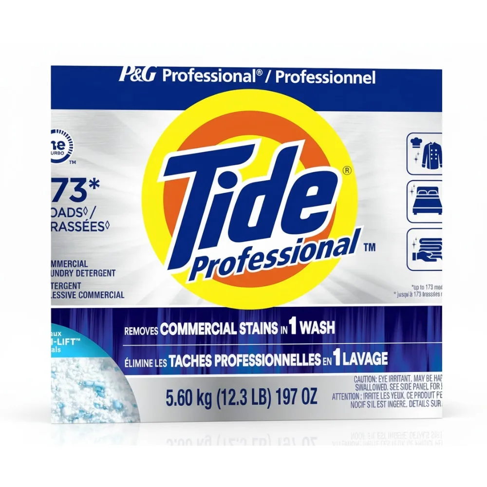 

Коммерческий порошок для стирки — оптовая упаковка на 197 унций для отелей и ресторанов — удаляет пятна в 1 стирке